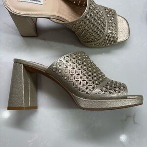 Alex Marie Metallic Pearl Detail Platform